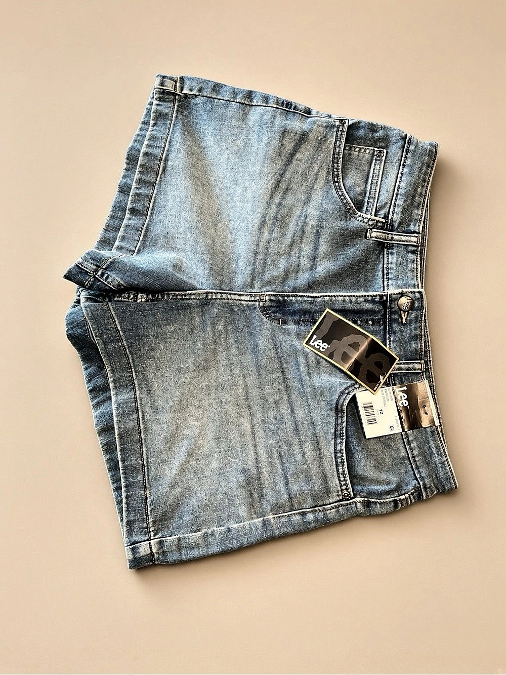 Lee The Scroll Jean Shorts in Blue Size 12 NWT - Picture 5 of 9
